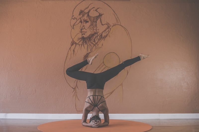 Woman practicing yoga
